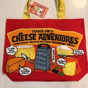 Trader Joe's Red Cheese Adventures Tote Bag